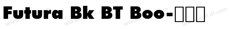 Futura Bk BT Boo字体转换